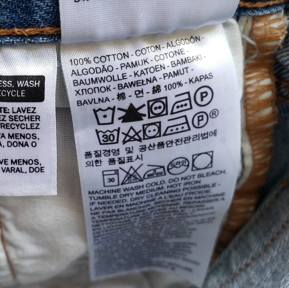 Levis 501 Skinny Jeans in Can't Touch This Distressed Sz 25 - Picture 5 of 7